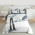 thumbnail image 2 of jejeloiu Skiing Sports Bedding Comforter Set,Snowboard Twin Comforter Sets,Gray White Bedding Set For Boys Girls,Ultra Soft Home Decor Reversible,2-Piece, 2 of 8