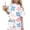 Multicolor2, variant on 2 Pieces Girls Outfit Sets, Printed Short Sleeve Relaxed Fit T-Shirts and Shorts Sets Multicolor Size 6T