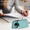 thumbnail image 4 of Compatible with Samsung Galaxy S9 Wallet Case with Card Holder, PU Leather Kickstand Card Slots Case,Double Magnetic Clasp Durable Shockproof Cover,Green, 4 of 13
