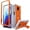 Orange, variant on FITO For Moto G Power 2021 Case, Phone Case with Screen Protector and Kickstand (Pink)
