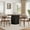 Black, variant on Round Dining Table for 4-6 People, 47.24 Inch Farmhouse Kitchen Table with Wave-Patterned Fluted Base, Dining Table Set with 2-Tier Storage Shelf, Black Oak