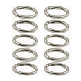 thumbnail image 1 of WEICHUAN 10PCS Zinc Alloy Round Spring Clips Carabiner - 1" Gate O Ring Round Carabiner Snap Clip Trigger Spring Keyring Buckle Organizing Accessory Metal Secure Holder(Silver), 1 of 4