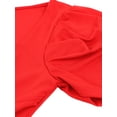 thumbnail image 6 of Qmyliery Women Short Puff Sleeve Tops, Summer V Neck Solid Color Zip Up Slim Fit T-Shirts,S/M/L/XL, 6 of 8