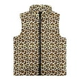 thumbnail image 4 of Garronmavis Yellow Leopard Print Kids Outerwear Vest 4T Comfortable Boys Zip Up Vests Versatile Zipper Winter Sleeveless Jacket with Pockets Fashion Warm Winter Coat with Pocket, 4 of 7