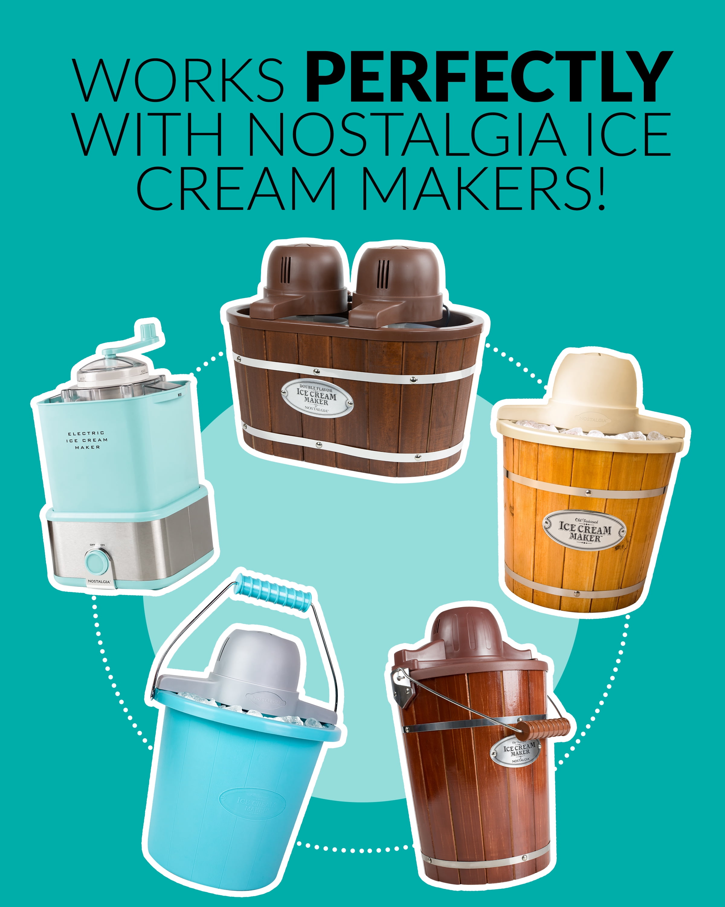 Nostalgia Premium Vanilla Crème Ice Cream Mix, 8 oz