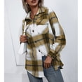 thumbnail image 4 of Prendas de abrigo a cuadros, chaqueta a cuadros para mujer, chaqueta con botones de otoño, prendas de abrigo con botones de manga larga, funcionalidad inteligente, 4 of 7