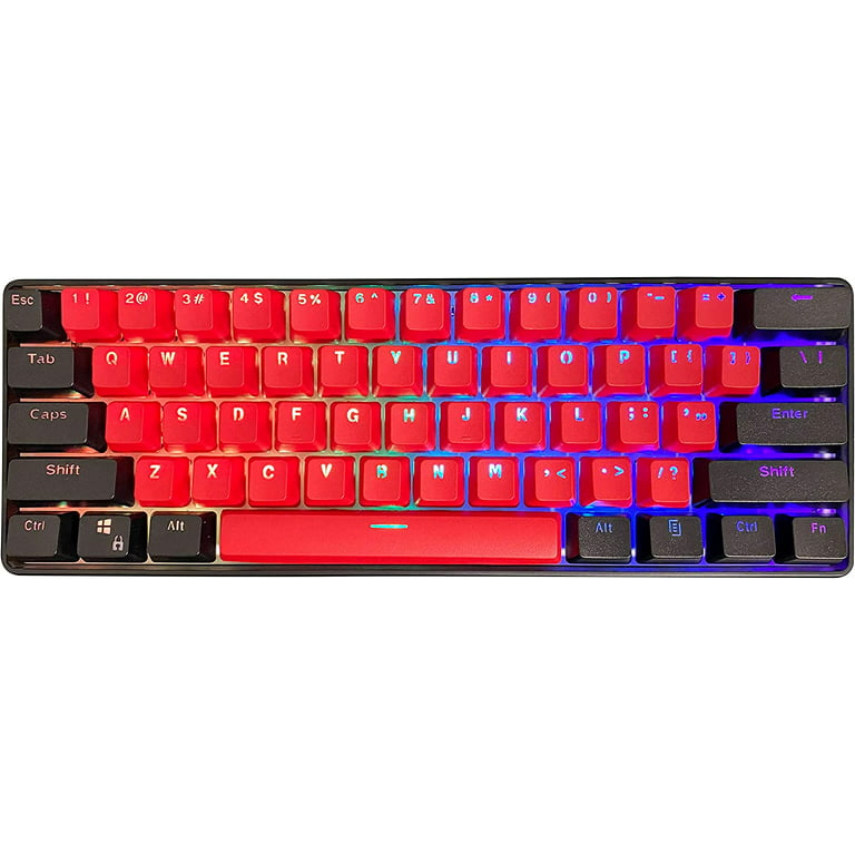Kraken Pro 60 - BRED Edition 60% Mechanical Keyboard RGB Gaming Keyboard  (Silver Speed Switches)