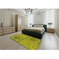 thumbnail image 4 of Ahgly Company Indoor Square Patterned Dark Yellow Green Area Rugs, 5' Square, 4 of 6