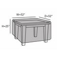 thumbnail image 2 of Covermates Square Dining Table Cover - Heavy-Duty Polyester, Weather Resistant, Covered Mesh Vent, Patio Table Covers, 52W x 52D x 25H, Ripstop Grey, 2 of 8
