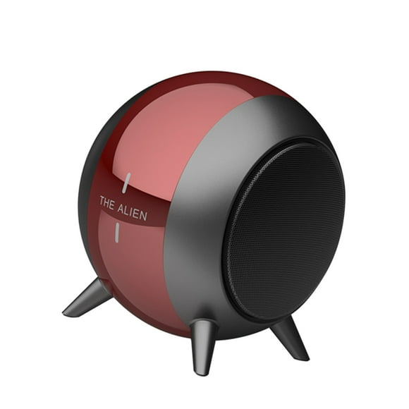 Methold Minialtavoz inalámbrico Bluetooth 5,0 Audio hogar exterior portátil Metal estéreo sonido Radio con carcasa bajo radiador al aire libre hogar Cables de audio/vídeo Rojo