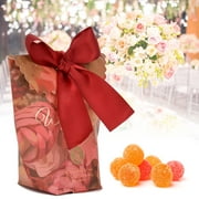 50PC Gift Box Fairy Candy Box with Beautiful Flower for Birthday Party Wedding Party Pink Lotus