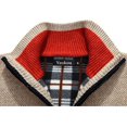 thumbnail image 2 of Men's Shawl Collar Cardigans Slim Fit Button Cable Knit Black Sweater Pockets, 2 of 9