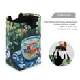 thumbnail image 3 of Yayeee Freestanding Laundry Hamper with Handle Collapsible Large Storage Basket for Clothes, Red Goldfish, 3 of 7