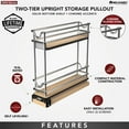 thumbnail image 4 of Rev-A-Shelf 3" Pullout Organizer for Cabinets, 2 Tier Upright Shelf, 5WU2-3N1-1, 4 of 6