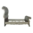 thumbnail image 3 of Sleigh Rolled Design Leatherette Queen Size Bed with Claw Legs, Gray, 3 of 3