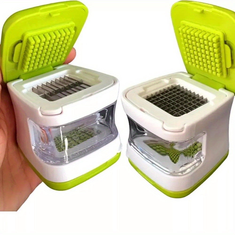Multifunctional Manual Garlic Chopper & Press - Stainless Steel Kitchen Tool, Easily Chop Garlic, No Electricity Required