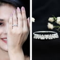 thumbnail image 3 of Rosec Jewels Lab Diamond Wedding Band - Heart Band Ring - EF-VS Quality Certified, 18K White Gold, US 6.50, 3 of 9