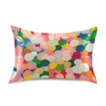 thumbnail image 7 of Yayeee Pillowcase Standard Size Set of 2 Satin Wrinkle Resistant Pillow Case, Pink Colorful Circles, 7 of 7