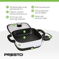 thumbnail image 3 of Presto 07118 Precise Tuxedo 12" Electric Skillet, Nonstick Multi-Cooker w/ Lid, 3 of 11