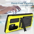 thumbnail image 6 of Samsung S22 Ultra Metal Case with Screen Protector Camera Protector Military Rugged Heavy Duty Shockproof Case with Stand Full Cover Tough case for Samsung S22 Ultra (S22 Ultra, Ye'l'low), 6 of 16