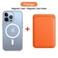 thumbnail image 1 of Funda de cuero transparente con tarjetero para iPhone, 15 Pro Max, 14, 13, 12, 11, XR, XS, X, 7, 8 Plus, Mini, Magsafe, cubierta de carga inalámbrica, 1 of 4