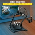 thumbnail image 3 of SKYSHALO Steering Wheel Stand with Rubber Pads Velcro Straps, Black, 3 of 9