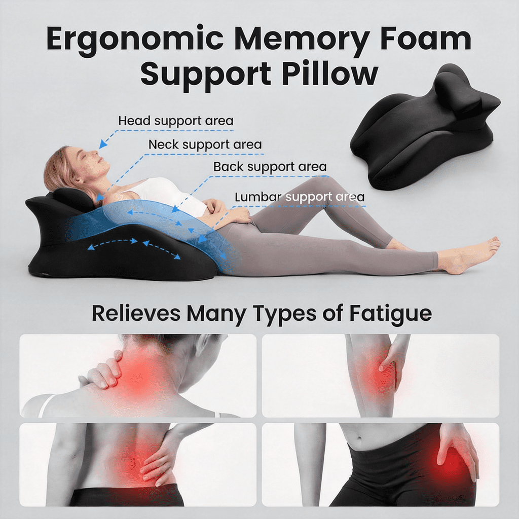 Memory Foam Wedge Pillow for Prone Reading & Bed Sitting – Ergonomic Multi-Position Support Cushion for Back Pain Relief, Leg Elevation, and Acid Reflux – Removable Cover, Pink/Gray