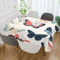 thumbnail image 2 of Yayeee Tablecloths 54" x 54" Rectangle Wrinkle Resistant Party Table Cover, Beige Butterflies, 2 of 8