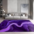 thumbnail image 3 of Nordic Light Luxury Black Purple Area Rugs, Abstract Smoke Indoor Non-Slip Kids Rugs, Machine Washable Breathable Durable Carpet for Teen Room Home Decor 5x7ft, 3 of 7