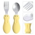 thumbnail image 5 of KAKOWELY 1 Set Baby Utensils Infant Training Tableware Short Handle Spoon Fork Set,4.69X"X1.14"X0.79", 5 of 5
