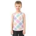 thumbnail image 2 of Checkered Pattern with Multicolor Vest Undershirt Tank Top Sleeveless Quick Dry L, 2 of 7