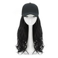 thumbnail image 2 of Koszal 60cm une Seule Pièce Extension de Cheveux Cheveux Longs Ondulés avec Casquette de Baseball Réglable, 2 of 7