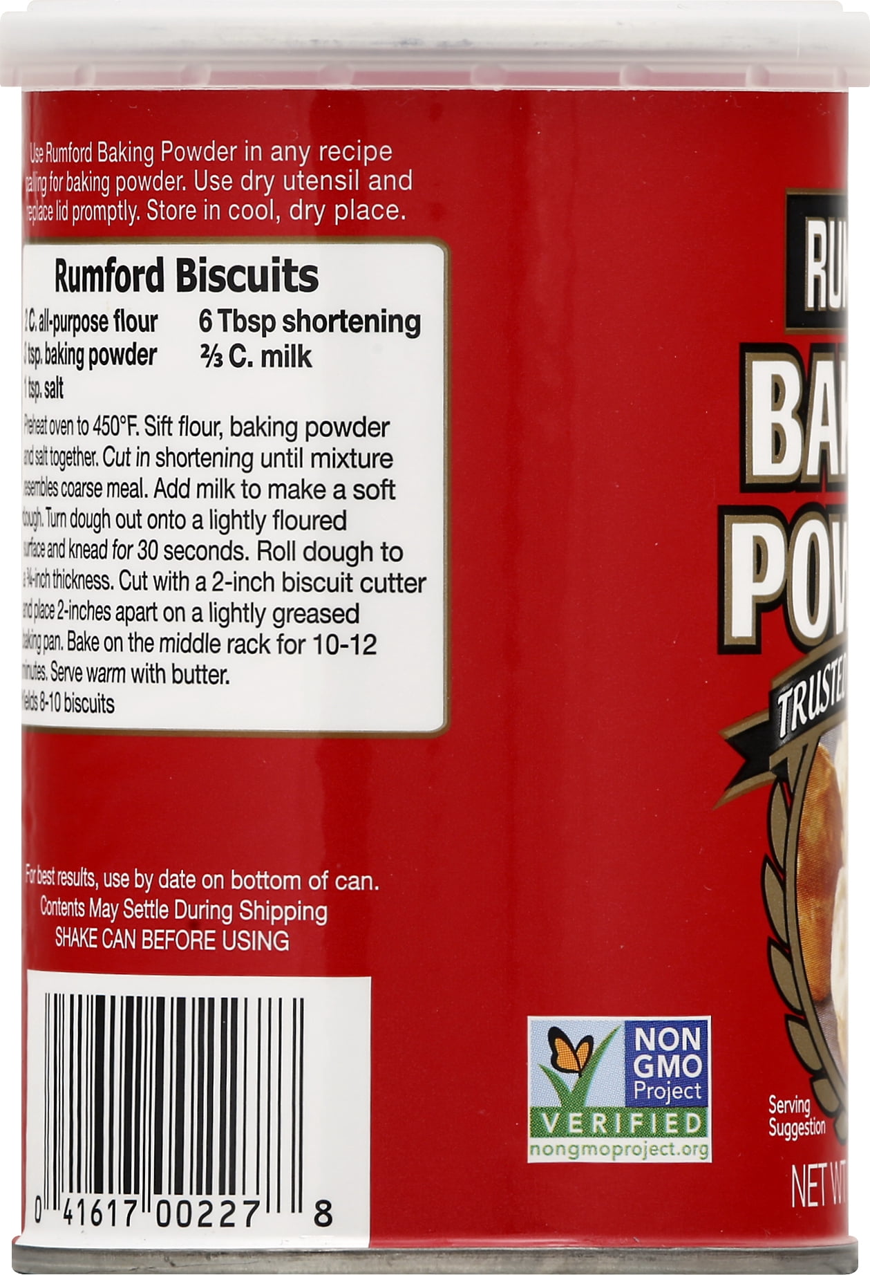 Rumford, Non-GMO, Gluten-Free, Double Acting Baking Powder, 8.1 oz (230g)