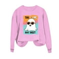 thumbnail image 2 of Tdoqot Womens Ghost Halloween Sweatshirt- Cute Funny Pullover Long Sleeve Shirts Tops Pink Size S, 2 of 4