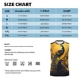 thumbnail image 5 of Balery Elegant Gold Leaf Peacock Men's Sleeveless Muscle Shirts Workout Tank Top, Moisture Wicking, Odor Protection-3X-Large, 5 of 8