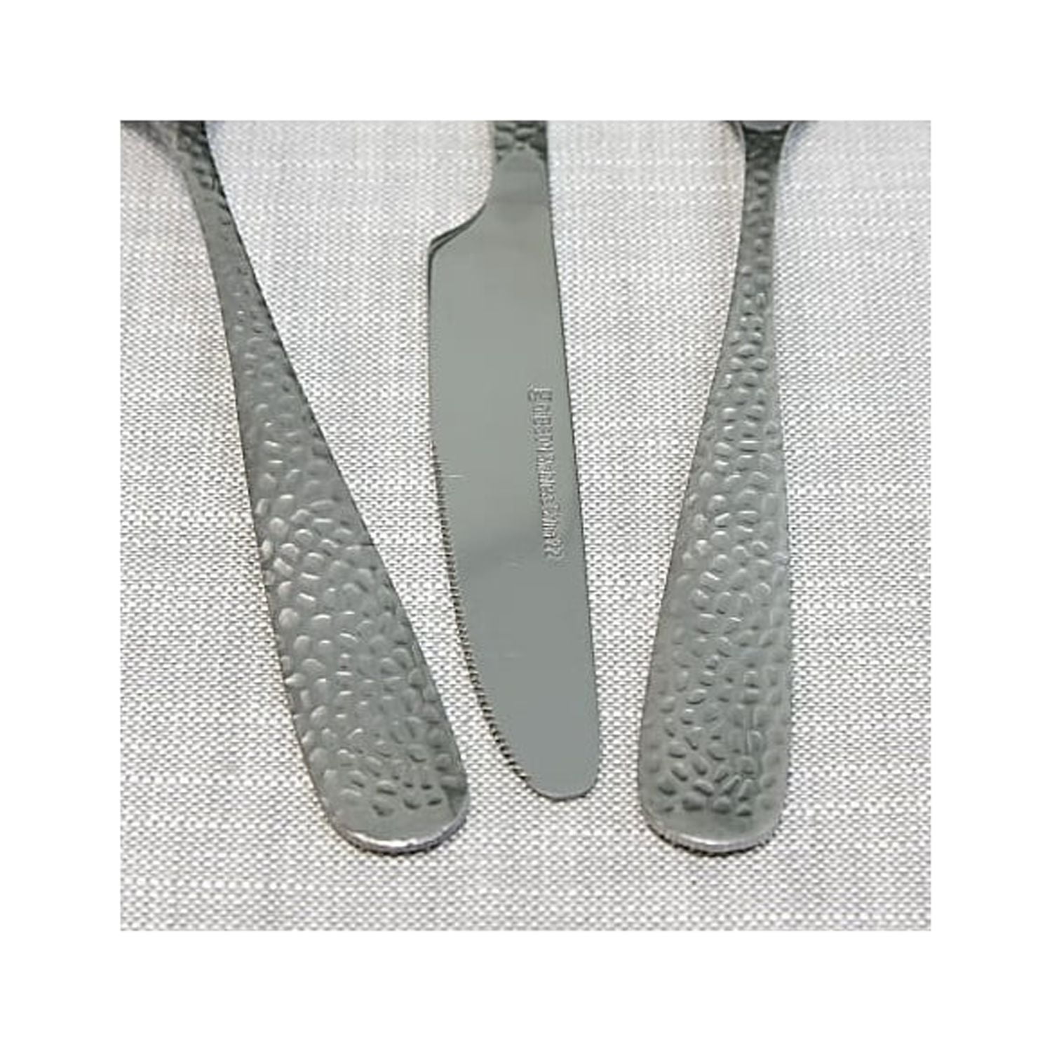Gibson Home Hammered 46 Piece Flatware Set