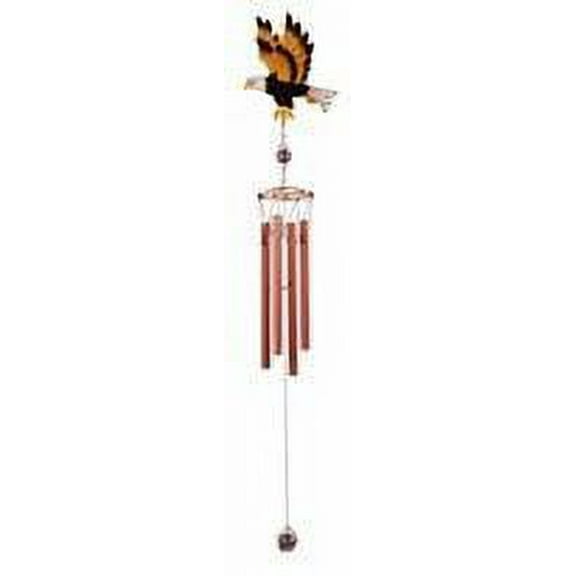 FC Design 28" Long Eagle Copper and Gem Wind Chime Garden Patio Decoration