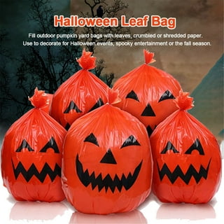 TOYMIS 6pcs Halloween Lawn Leaf Bags, Funny Decorative Leaf Bags Plastic  Leaf Bags Garden Leaf Bags Yard Waste Bags for Halloween Party Favor