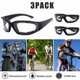 thumbnail image 6 of 3-Pack Motorcycle Riding Glasses, Family-friendly - 100% UV Windproof/Dustproof Goggles with Foam Cushion for Cycling, Biking, Outdoor Sports(Clear Lens), 6 of 6