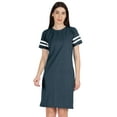 thumbnail image 1 of Inkmeso Robe T-Shirt Sportive à Col Rond pour Femmes à Rayures à Manches Courtes d'Été Décontractée Tee - TP-2TG, 1 of 8