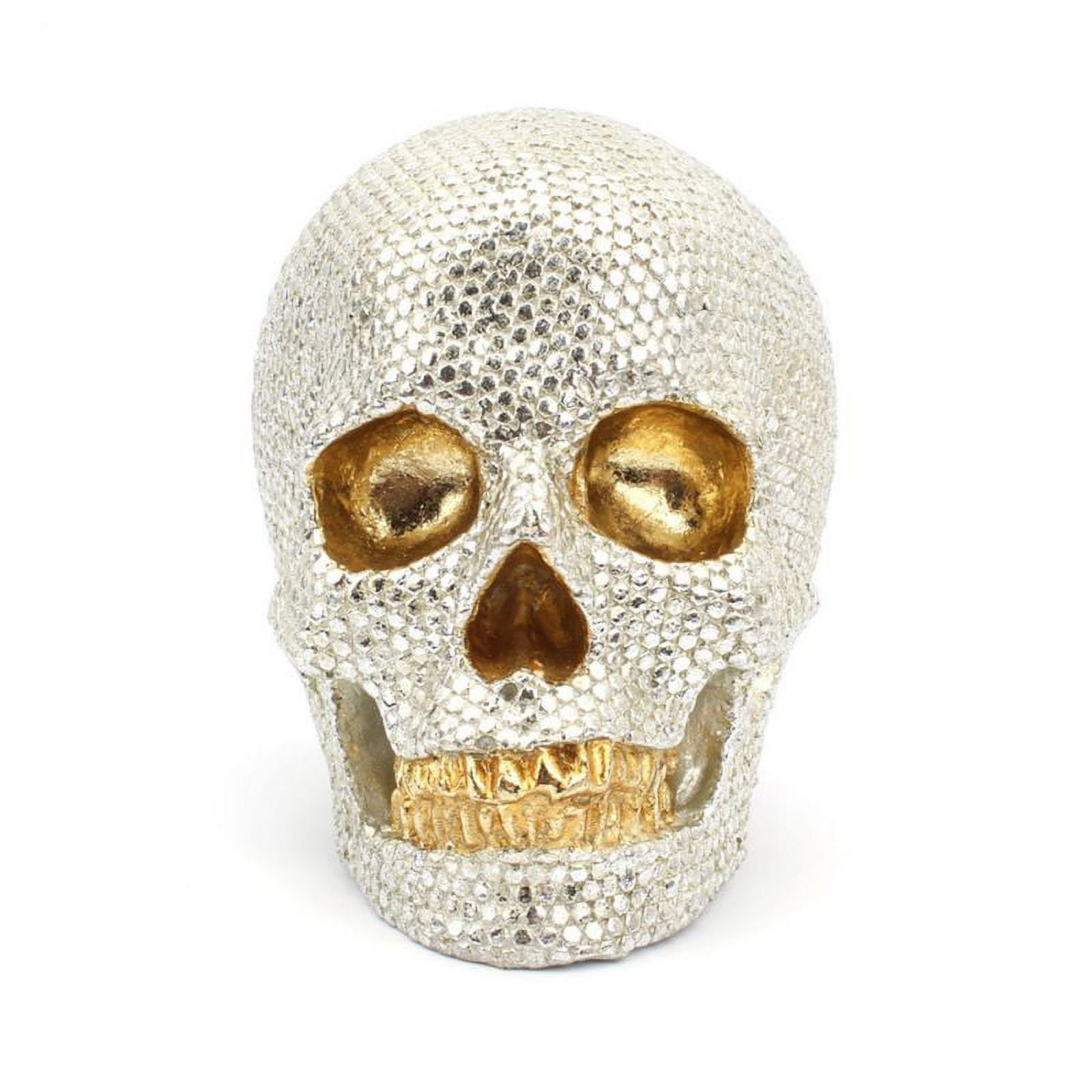 Silver Glitter Skull Halloween Decoration » Kostümpalast