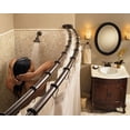 thumbnail image 3 of Moen DN2141BL Matte black adjustable curved shower rod, 3 of 7