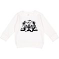 thumbnail image 2 of Inktastic Peeking Bulldog Toddler Sweatshirt, 2 of 4