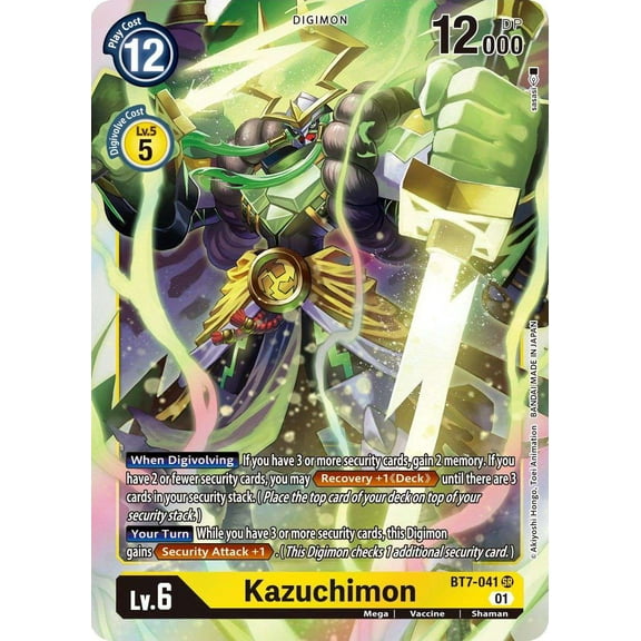 Digimon Next Adventure Super Rare Kazuchimon BT7-041