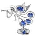 thumbnail image 2 of Matashi Guardian Angel Figurine Crystal Studded Ornament (Flying Angel, Chrome/Silver), 2 of 8