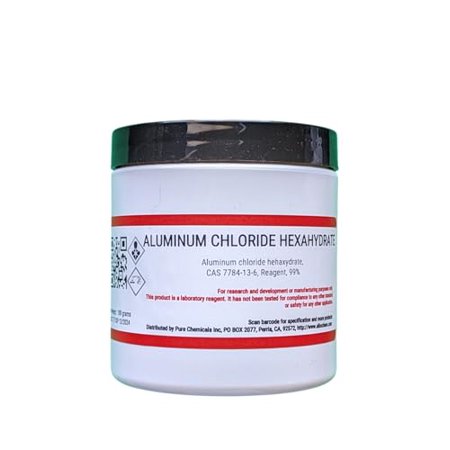 Aluminum chloride hexahydrate, Reagent, 99%, 100 grams