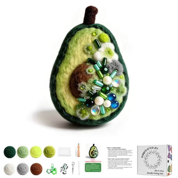 DIY moldy fruit needle felt kit, fruit accessories, home decoration gifts, with accompanying instructions