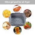 thumbnail image 4 of Freidora de aire Btafrte Cuadrada silicona Bandeja para Hornear Cesta Pollo Frito gris, 4 of 8