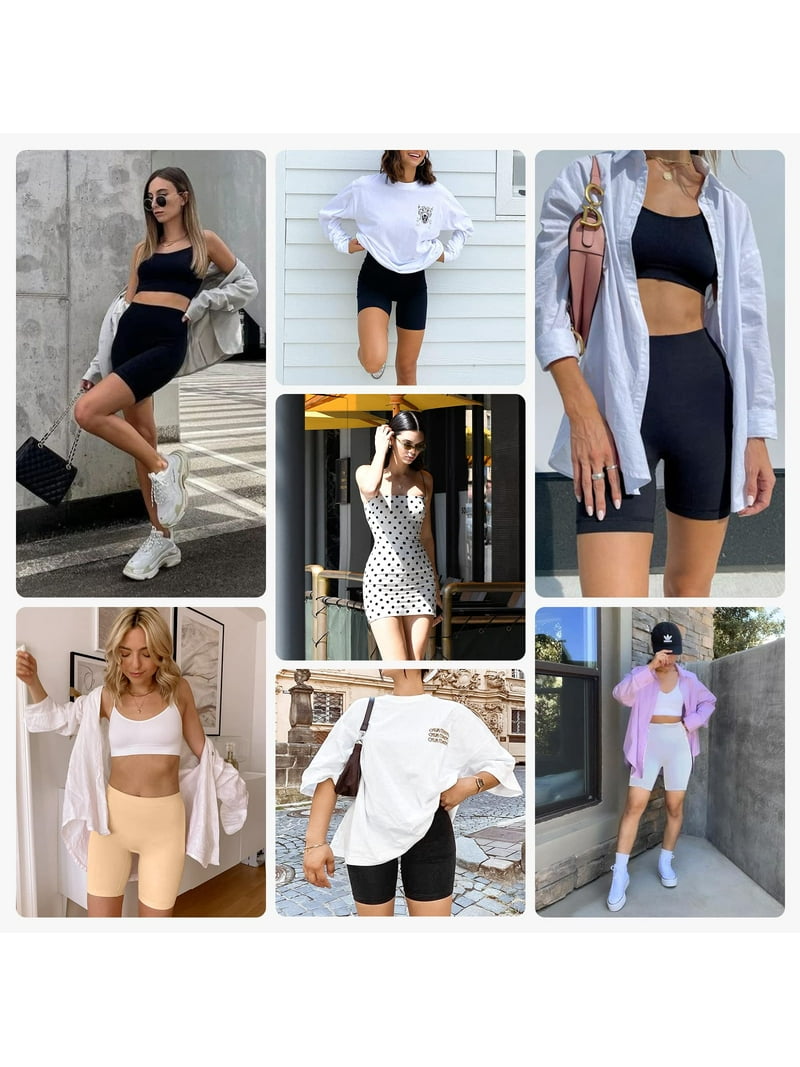 3 Pack Women Seamless Slip Shorts,Stretch High Waist anti chafe Yoga Bike  Short Boyshort,Buttlift Panties spandex underwear shorts for Under Dress -  Walmart.com