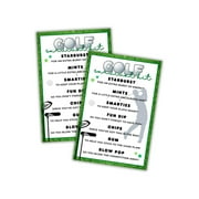 Golf Team Survival Kit Cards 30pk 4x6 List Tag Labels Emergency Welcome Back Travel Boys Printables for Coaches Ball Players Goodie Bag